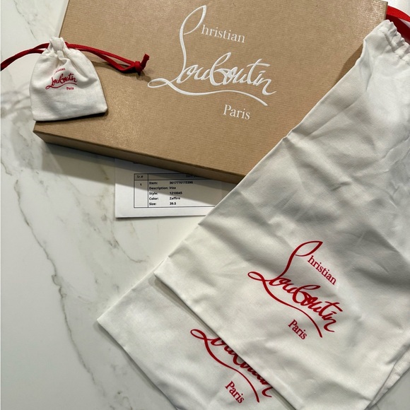 Christian Louboutin Dark Blue Suede Heels - Picture 4 of 11